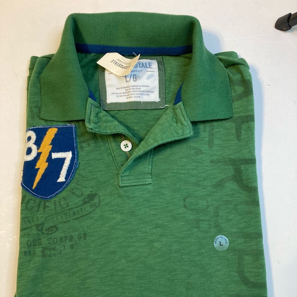 Aeropostale Green Polo